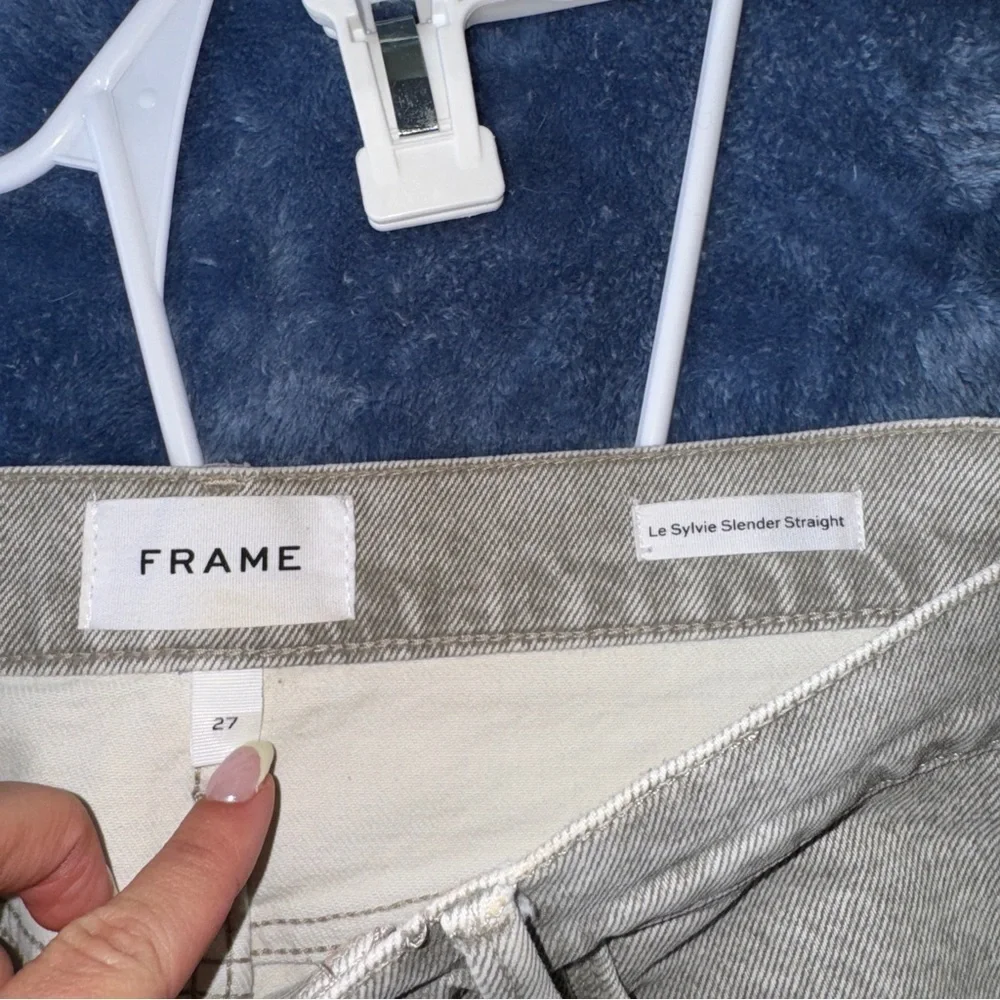 NWOT FRAME Le Sylvie Slender Straight-Leg Jeans in Ivy 27 - Picture 7 of 7